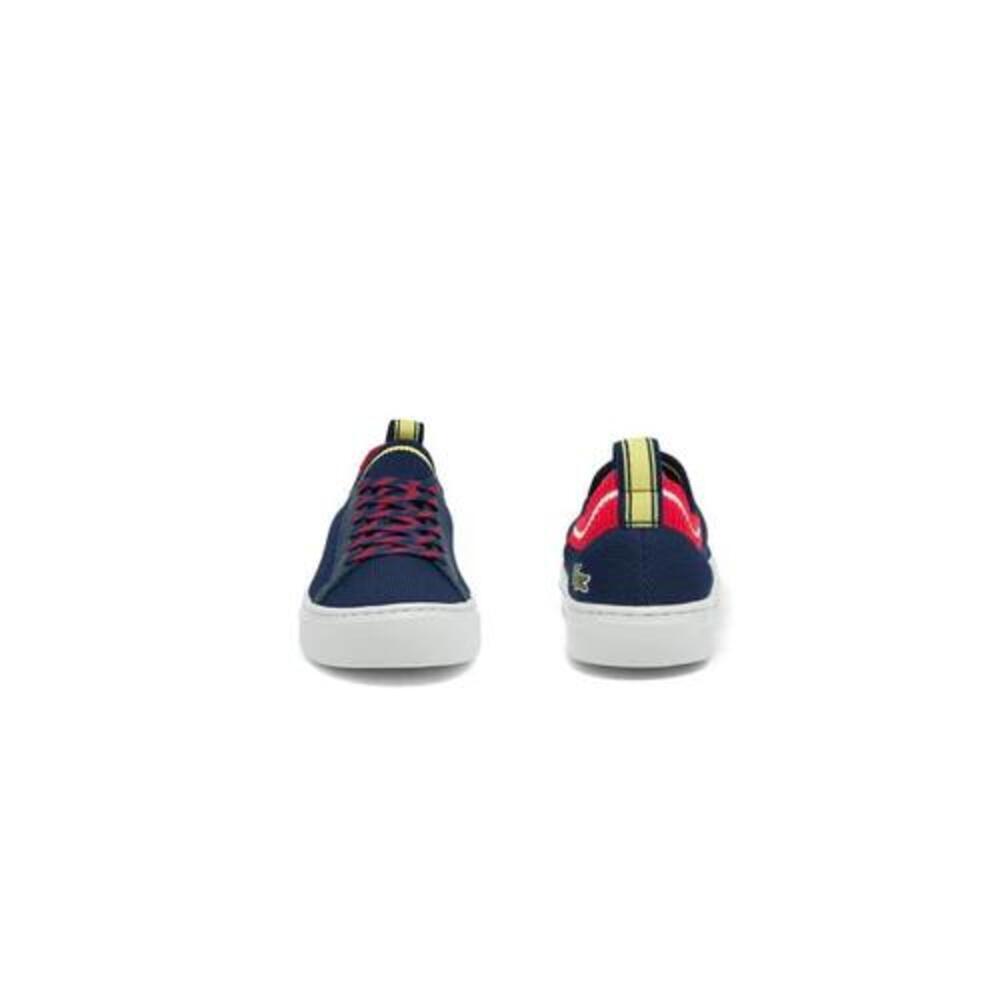 Lacoste Navy Blue Red Yellow Sneakers | La Piquée Colour Contrast Sporty Sz 9.5 - Picture 2 of 10